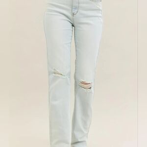 Judy Blue Full Size Destroy & Fray Hem Bootcut Jeans Plus Size